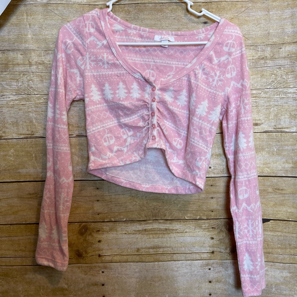Colsie cropped pajama shirt 🛍